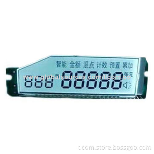 HTN Negative with Blue Background Segment LCD Screen for Lift